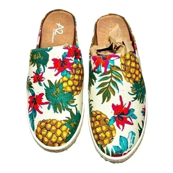 A2 by Aerosoles Women’s Flat Mules Natural Multi Colored Size 7 Brand New No Box - Picture 2 of 10